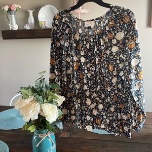 Gathered waist womens top